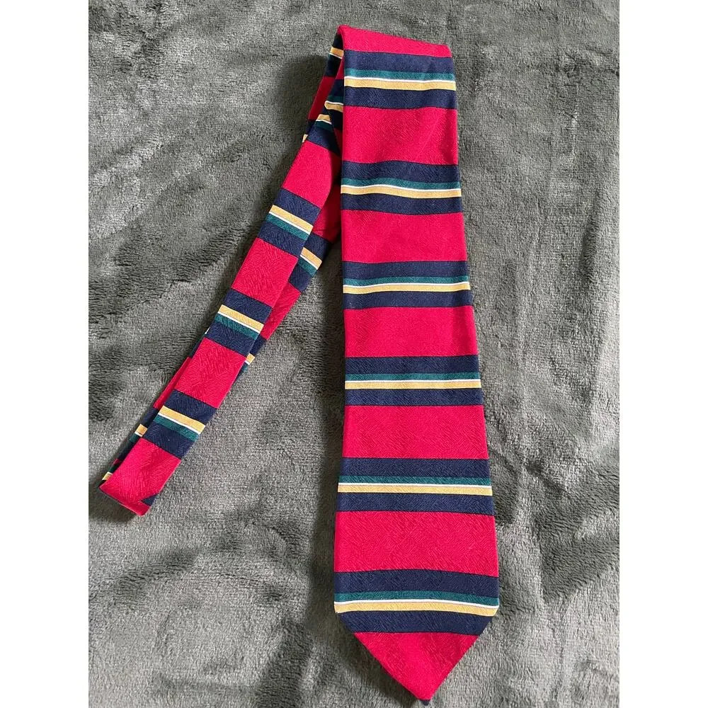 Oscar De La Renta Striped Tie 100% Silk BELK